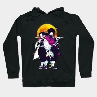 Shinobu x Giyu Tomioka  Retro Art Hoodie